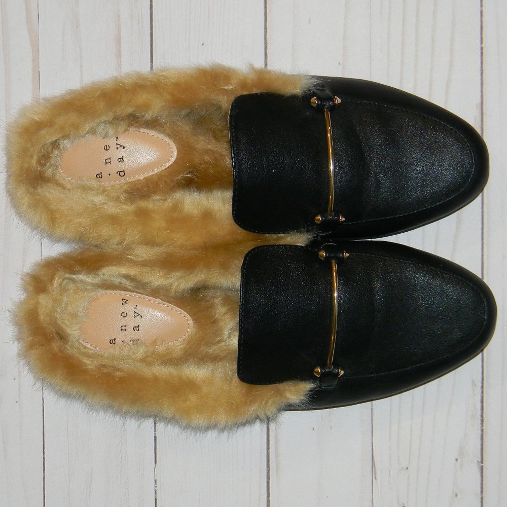A New Day faux fur lined slipper loafers